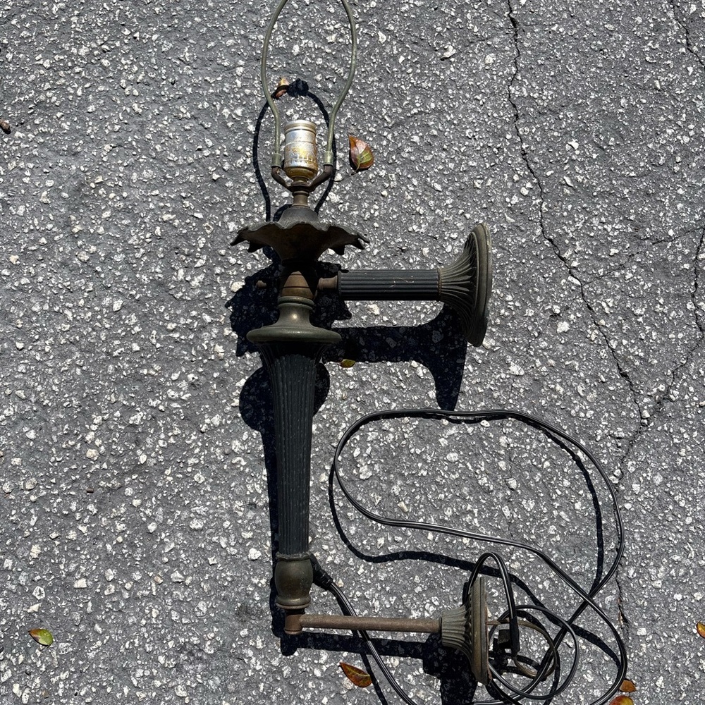 Antique Cast Iron Lamp Wall Hanging Bracket Victorian East Lake With